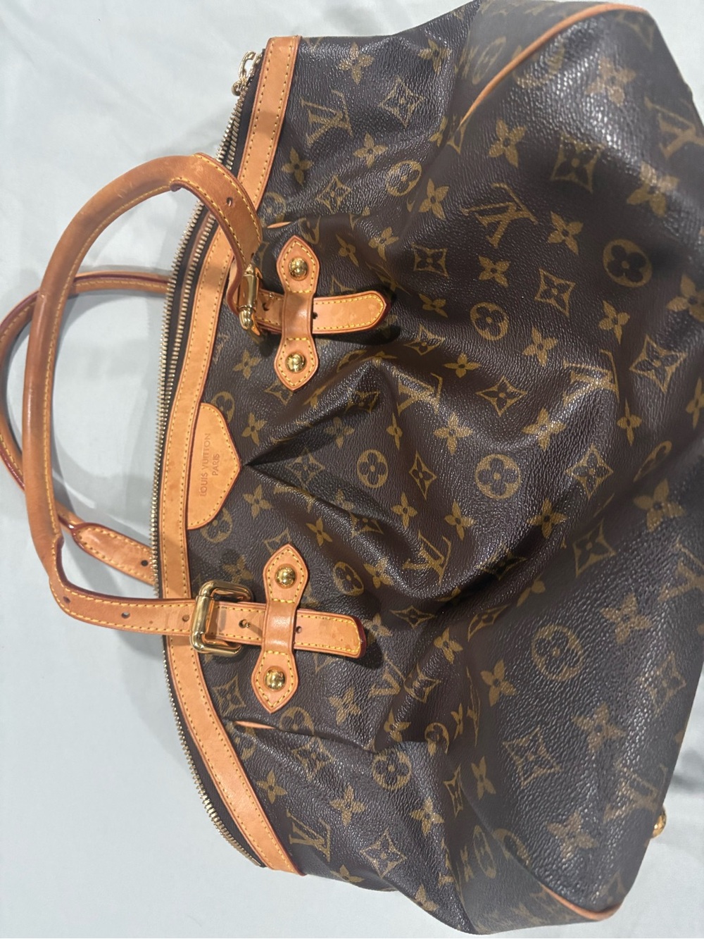 Louis Vuitton Monogram Satchel with Tan Trim - Picture 3 of 7